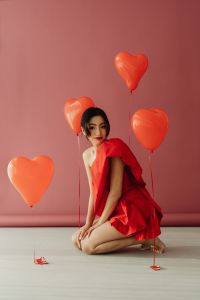 Valentine's Day Photoshoot with a Beautiful Asian Woman - Free Editorial Stock Images