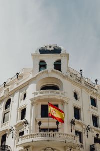 Kaboompics - The Spanish flag on a building in Madrid, Spain