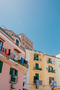 Bright colored buildings in Sorrento, Italy