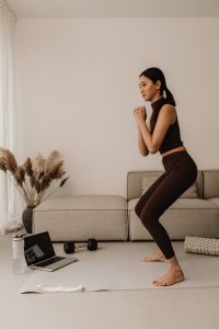 Kaboompics - Health And Wellness - Yoga and exercise at home