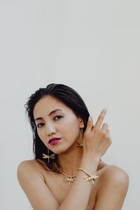 Kaboompics - Beautiful Asian woman wears massive gold handmade jewelry