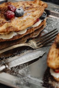 User Berry-Banana French Toast - Elegant Breakfast with Raspberries and Blueberries - Food Free Photos