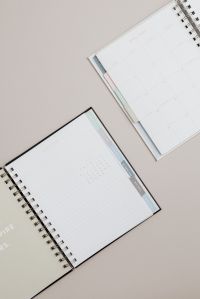 Kaboompics - Planner on beige background
