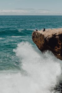 Kaboompics - Fishermen with a fishing pole, Cliff on the Western Seaboard of Algarve, Praia da Amoreira, Portugal