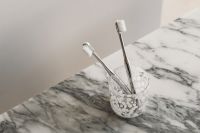 Silver Toothbrush - Arabescato marble