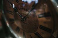Kaboompics - Brown clock dial