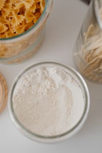 Kaboompics - Wheat flour and various pasta in jars