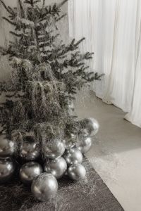 Vintage Christmas Tree Collection - Silver Aesthetic - Pinterest Style Holiday Decor