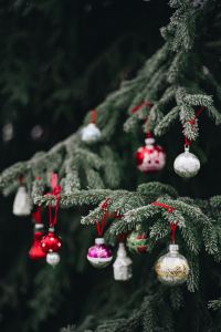 Old-fashioned Christmas tree ornaments
