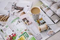 Kaboompics - Coffee with a magazine