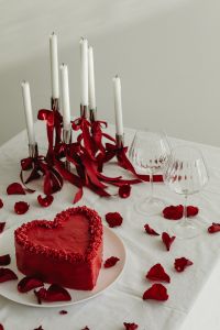 Chic Romance - Elegant Red-Themed Lifestyle & Celebratory Moments - Valentine's Day Free Stock Images
