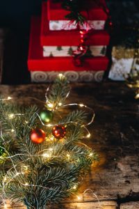 Kaboompics - Christmas Balls, Fairy Lights and Gifts