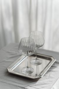 Kaboompics - Glassware on Metallic Tray