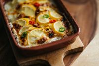 Kaboompics - Fish casserole with lemon and herbs