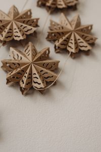 Christmas with wood and paper dercorations