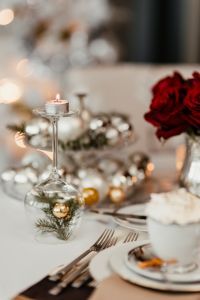 Kaboompics - Silver and gold Christmas decorations on the table