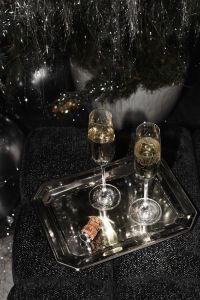 Glamorous New Year's Eve Celebration - Sparkling Champagne and Silver Decor