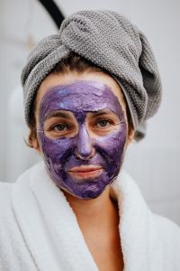 Kaboompics - Woman with facial skincare mask