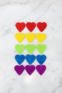 Kaboompics - Rainbow hearts