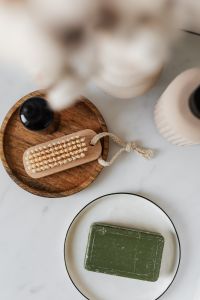 Olive soap - wooden nail brush