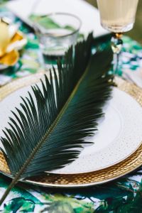 Kaboompics - Sago Palm Leaf on a Plate