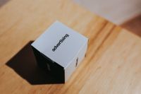 Kaboompics - Little paper boxes with words on them