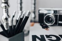 Pencils with a camera