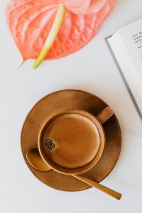 Coffee - book - anthurium - tailflower - flamingo flower