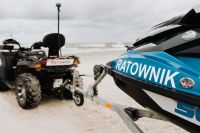 Kaboompics - Lifeguard on the beach with quad and jet ski
