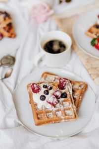 Kaboompics - Waffles & Coffee