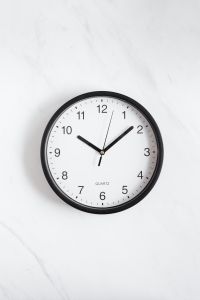 Clock on White Background