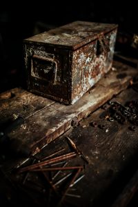 Kaboompics - Old boxes in a workshop