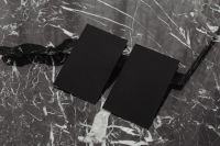 Kaboompics - Clean minimal business card mockup photo - black marble