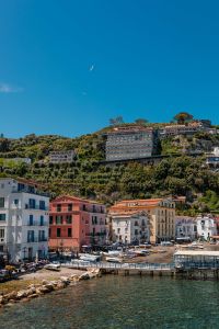 Kaboompics - Bright colored buildings & people in Sorrento, Italy