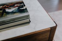 Kaboompics - Books on a marble commode