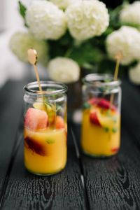 Fresh summer cocktail - orange - peach - mint