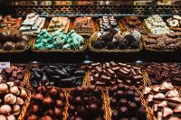Kaboompics - Sweets store at Boqueria market place in Barcelona, Spain. Assorted chocolate candy shop.