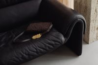 Kaboompics - De Sede DS-2011 Black Leather Two Leather Sofa