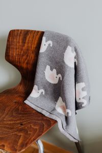 Kaboompics - Grey baby blanket on chair