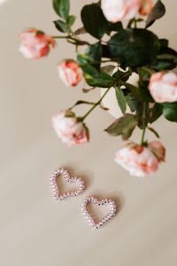 Pink roses & hearts