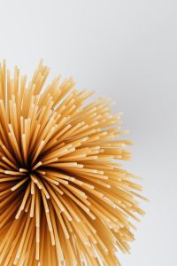 Top View of Uncooked Spaghetti