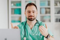 Kaboompics - Doctor with stethoscope in the office