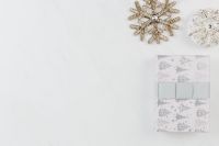 Kaboompics - Holiday backgrounds with silver decorations on marble