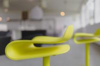 Kaboompics - Tall yellow bar stool - Modern designer Bar chair