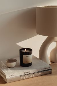 Aroma diffuser and candle - books