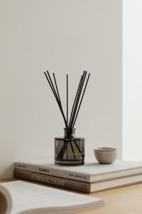 Aroma diffuser and candle - books