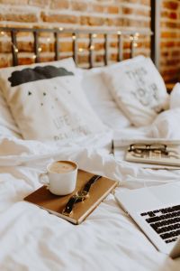 Kaboompics - Morning coffee in bed - working in bed