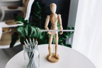 Kaboompics - Wooden mannequin in various poses