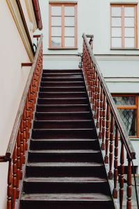 Kaboompics - Photos from a tour of Zamość, Poland. Old wooden stairs.