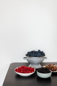 Grapes, blackberries and raspberries